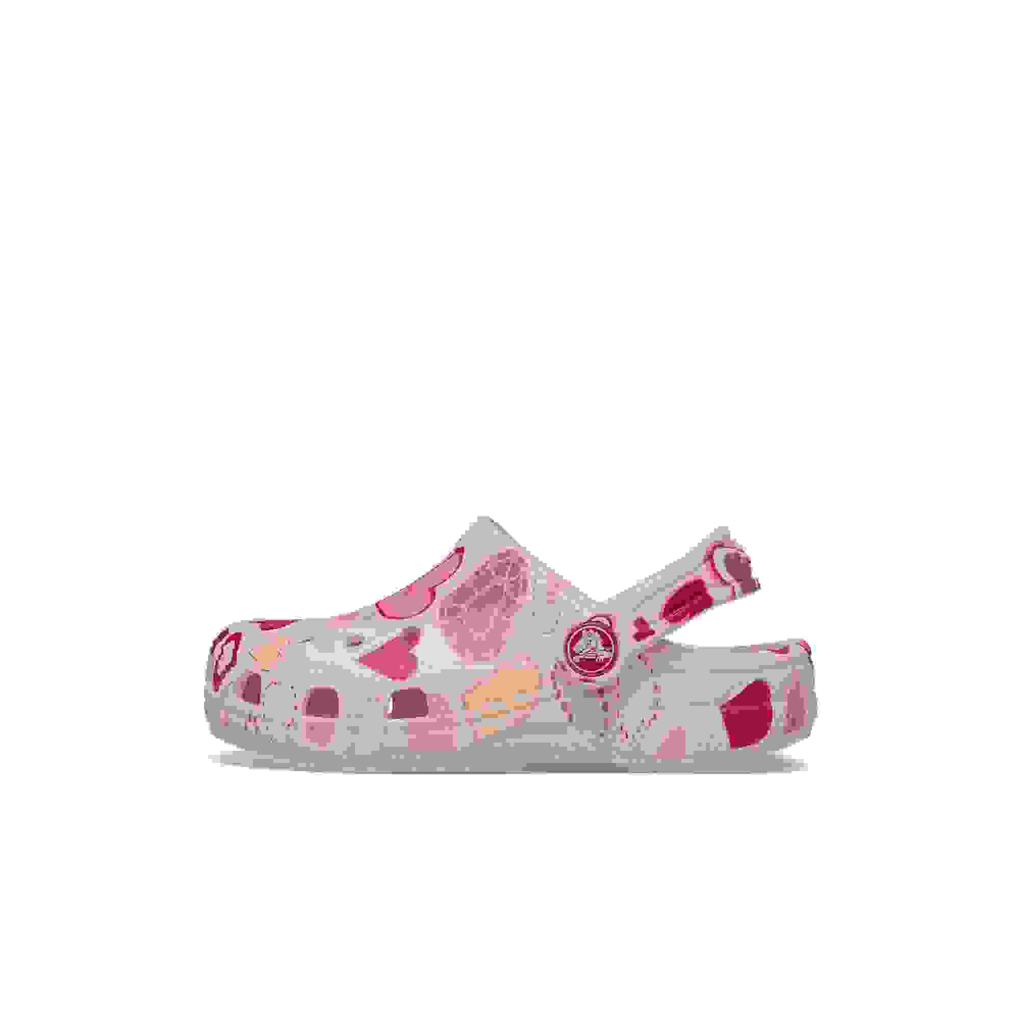 Crocs Classic Toddler Girls' "Pink Milk Hearts" Clog